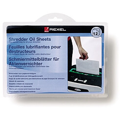 Rexel Feuilles de lubrification de déchiqueteuse 12 pcs