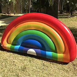 Avis Wewoo Bouée Anneau flottant gonflable de natte formé par arc-en-ciel de l'arc-en-ciel, taille gonflée: 180 x 90cm