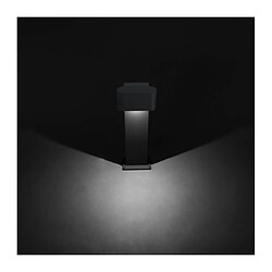 Leds C4 Borne Diago, aluminium et verre, gris urbain