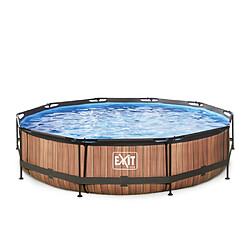 EXIT Piscine diametre 360x76cm (12v) Wood Marron 