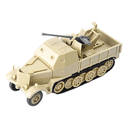 Véhicule Blindé De Défense Aérienne à Demi-piste 1:72 Jouets Véhicule D'assemblage 4D FLAK37 Jaune