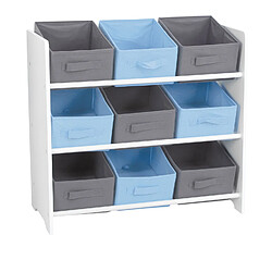 Urban Living Meuble de rangement enfant 9 Paniers Boy - 63 x H. 59,5 cm - Bleu Urban Living - Meuble de rangement enfant 9 Paniers Boy - 63 x H. 59,5 cm - Bleu - Design