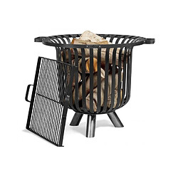 Farm-Mdlt Chauffe terrasse, braséro en acier noir VERONA Ø 60 cm