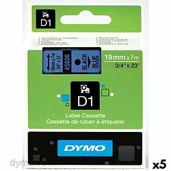 Ruban Laminé pour Etiqueteuses Dymo D1 45806 LabelManager™ Noir Bleu 19 mm (5 Unités) 