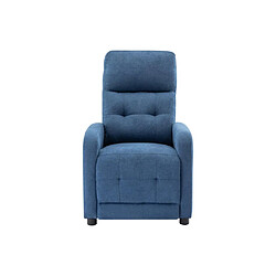 Avis Vente-Unique Fauteuil relax en tissu bleu JARAMILO