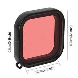 Avis Wewoo Filtre lentille de couleur pour boîtier de plongée carrée GoPro HERO8 noir rose