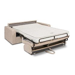 Acheter Inside 75 Canapé convertible express MIDNIGHT 140cm matelas 16cm velours Côtelé beige