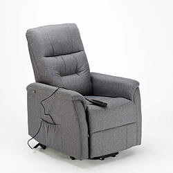 Avis LE ROI DU RELAX Siège élévateur électrique inclinable en tissu Marie et roues pour personnes âgées, Couleur: Gris foncé