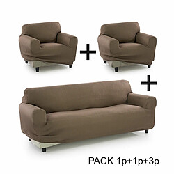 Housse de canapé Sofakover Pocket Trio Romeo 3 Unités - Daim 