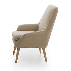 Acheter Autrement Talamo Italia Fauteuil design Salina, Fauteuil relax moderne, Fabriqué en Italie, en tissu rembourré, Couleur Beige, Cm: 80x70h95