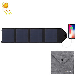 Wewoo Chargeur solaire de panneau pliable ultra-mince 14W avec port USB 5V / 2.2Asupport QC3.0 et AFC noir 