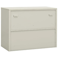 Avis vidaXL Armoire de bureau Gris clair 90x40x70 cm Acier