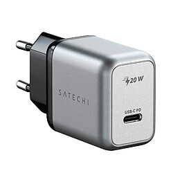 Chargeur Secteur USB-C Power Delivery 20W Design Compact Satechi Gris Sidéral 