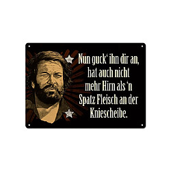 BLECHWAREN FABRIK BRAUNSCHWEIG Bud Spencer - Panneau métal Nun guck' ihn dir an,... 10 x 15 cm