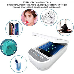 Alpexe UV Stérilisateur de téléphone,3-in-1 Boîte De Désinfection UV,Multifonctionnel Chargeur sans Fil Désinfecteur Portable avec Arom