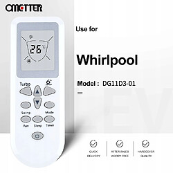 GUPBOO Télécommande Universelle de Rechange pour télécommande de climatiseur Whirlpool DG11