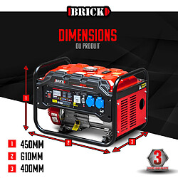 Acheter Groupe électrogène max 2800W - Essence - 2 prises - AVR - Brick