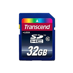 Transcend Carte Mémoire SDHC - 32 Go - classe 10 - TS32GSDHC10