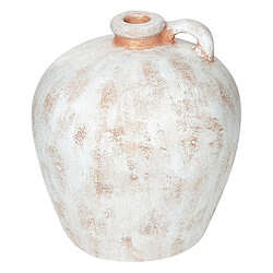 Beliani Terre cuite Vase décoratif 30 cm Blanc IPOH