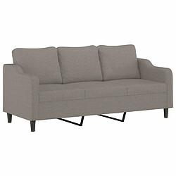 Maison Chic Canapé à 3 places,Canapé droit,Sofa de Salon,Banquette Taupe 180 cm Tissu -GKD366976