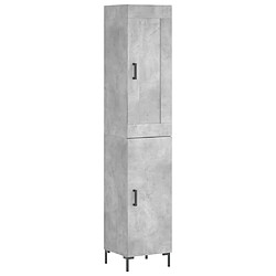 Maison Chic Buffet,Meuble de Rangement,commode pour salon,Cuisine Gris béton 34,5x34x180 cm Bois d'ingénierie -MN12455