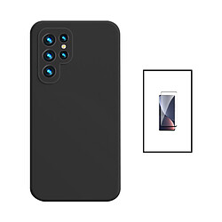 Kit de film en verre trempé de la couverture de 5D + couvercle de silicone liquide Phonecare pour Samsung Galaxy S24 Ultra 5G - le noir 