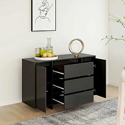 Acheter Maison Chic Buffet commode,console avec 3 tiroirs pour rangement Noir 120x41x75 cm Aggloméré -MN59960