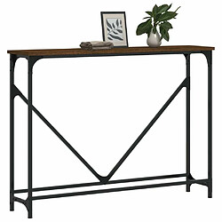 Avis Maison Chic Table console | Meuble d'entrée | Table d'appoint chêne marron 102x22,5x75 cm bois d'ingénierie -GKD94909