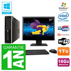 PC HP Compaq 8100 SFF Ecran 27" G6950 RAM 16Go Disque 1To Graveur DVD Wifi W7 · Occasion 