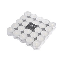 Paris Prix Lot de 50 Bougies Chauffe-Plat ""Tentation"" 3,8cm Blanc