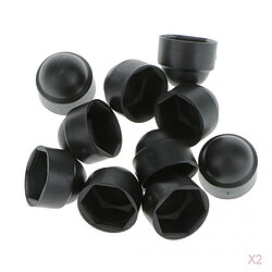 20 Pièces M8 14x15mm Noir Dôme Boulon écrou Protection Capuchons Couvercle pour Vis Hexagonales