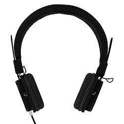 Avizar Casque audio filaire Jack 3.5mm Micro et télécommande intégrés modèle Y6338 Noir