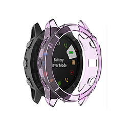 Wewoo Boîtier de montre Pour Garmin Fenix 6X TPU demi-couverture Smart Watch Protevtice Case Violet 