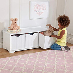 KidKraft Banc de rangement Nantucket - blanc