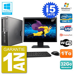 PC HP Z220 SFF Ecran 27" Core i5-3470 RAM 32Go Disque 1To Graveur DVD Wifi W7 - Occasion