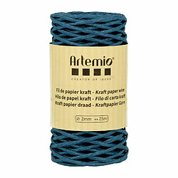 Artemio Fil de papier kraft bleu azur 2mm x 25 m