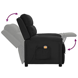 Acheter vidaXL Fauteuil de massage Noir Tissu