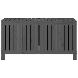 Avis Helloshop26 Coffre boîte meuble de jardin rangement 115 x 49 x 60 cm bois de pin gris 02_0013078