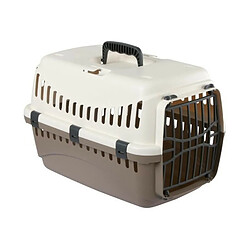 KERBL Box de transport Expedition pour chien - 48x32x32cm - Creme et taupe