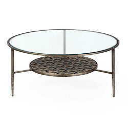 Table Basse Thai Natura Doré 93 x 42 x 93 cm