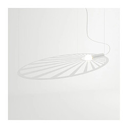 Luminaire Center Suspension Lehdet Acier blanc 1 ampoule 150cm