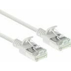 Act Music ACT White 0.15 meter LSZH U/FTP CAT6A datacenter slimline patch cable snagless with RJ45 connectors (DC6930) 