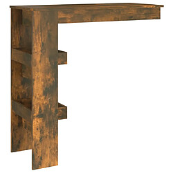 Acheter vidaXL Table de bar murale Chêne fumé 102x45x103,5cm Bois d'ingénierie