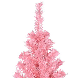 vidaXL Sapin de Noël artificiel avec support rose 180 cm PVC