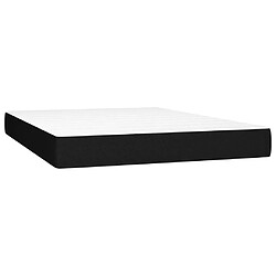 Acheter vidaXL Sommier à lattes de lit avec matelas Noir 140x190 cm Tissu