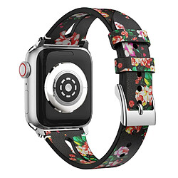 Avis Wewoo Bracelet en cuir forme de goutte d'eau pour montre-bracelet Apple Watch séries 43 et 2 et 1 38 mm noir et rouge