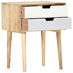 vidaXL Table de chevet 47x35x59 cm Bois de manguier massif