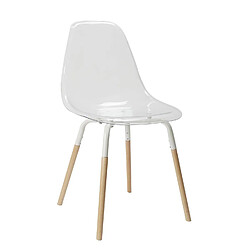 The Home Deco Factory Chaises scandinave Phenix en plastique et métal - Transparent