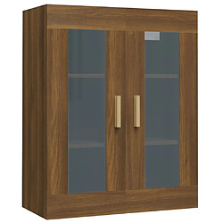 Maison Chic Armoire murale suspendue,Meuble de Rangement pour salon,cuisine Chêne marron 69,5x34x90 cm -MN59788