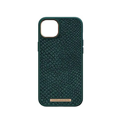 NJORD Coque pour iPhone 14 Plus MagSafe Ultra-fin 2mm en Cuir Vert foncé